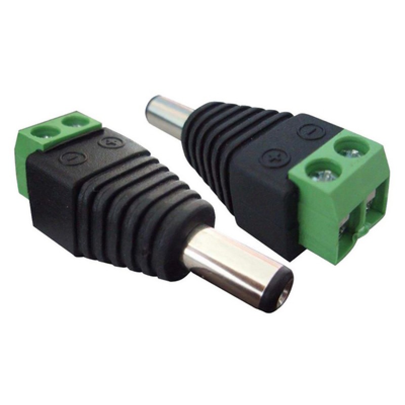 UNBRANDED Βύσμα τροφοδοσίας DC αρσενικό ST-DC05, 5.5 x 2.1mm, σε κλέμα, 5 τμχ