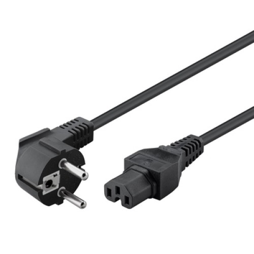 GOOBAY GOOBAY καλώδιο τροφοδοσίας 93277, γωνιακό, 0.75mm², 2m, μαύρο