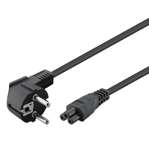 GOOBAY GOOBAY καλώδιο τροφοδοσίας 44877, γωνιακό, 0.75mm², 3m, μαύρο
