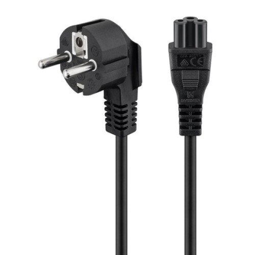 GOOBAY GOOBAY καλώδιο τροφοδοσίας 44877, γωνιακό, 0.75mm², 3m, μαύρο