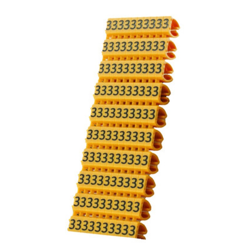 Powertech POWERTECH Clip αρίθμησης καλωδίου Νο 3, Orange, 10τεμ.
