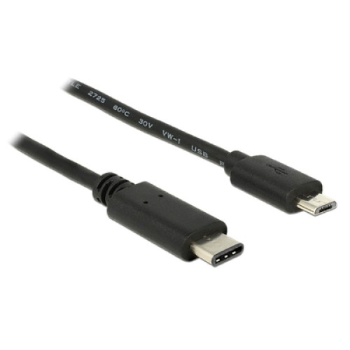 Powertech POWERTECH Καλώδιο USB Type-C σε USB Micro CAB-UC011, 1m, μαύρο