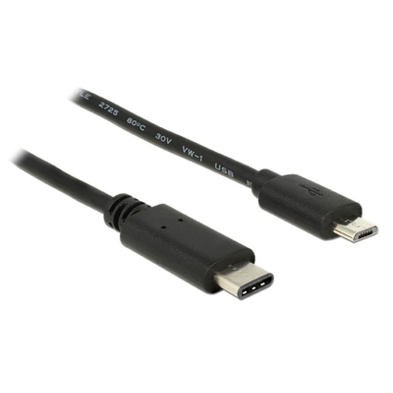 Powertech POWERTECH Καλώδιο USB Type-C σε USB Micro CAB-UC011, 1m, μαύρο