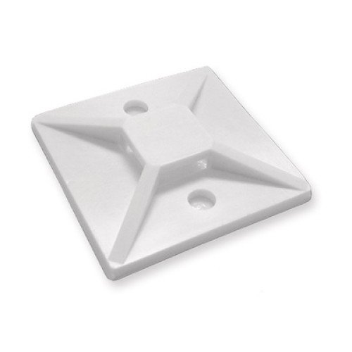 Powertech POWERTECH αυτοκόλλητη βάση δεματικών TIES-004, 30x30mm, 50τμχ, λευκό