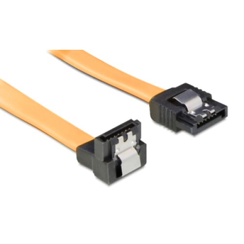 Powertech POWERTECH Καλώδιο SATA III 7pin σε 7pin 90° CAB-W026, Metal Clip, 0.35m
