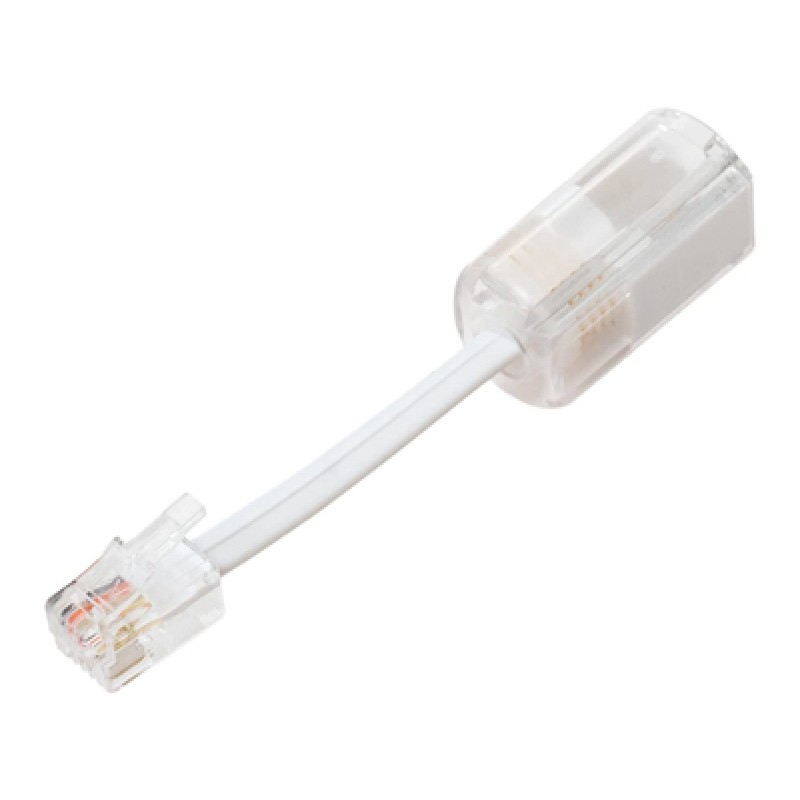 Powertech POWERTECH Αντάπτορας καλωδίου τηλεφώνου RJ10, για περιστροφή 360°, λευκό