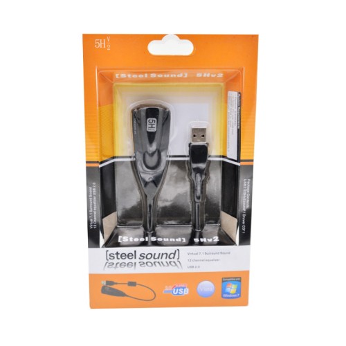 Powertech POWERTECH USB κάρτα ήχου SLOT-021, 5Hv2, Virtual 7.1 channels