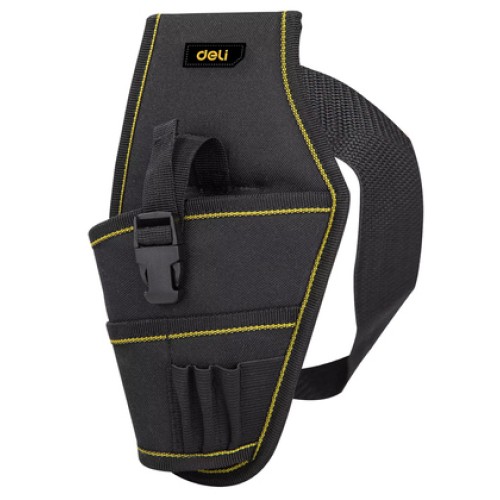 DELI DELI εργαλειοθήκη μέσης DL430004 για δράπανο, 26x15cm, μαύρη