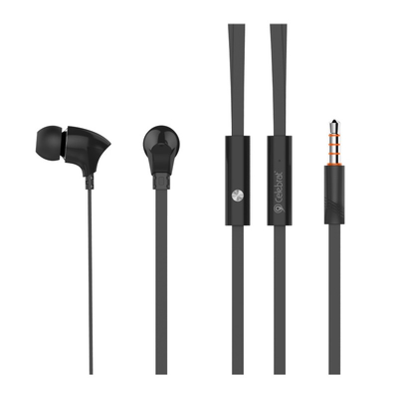 CELEBRAT CELEBRAT earphones με μικρόφωνο G3, 3.5mm σύνδεση, Φ10mm, 1.2m, μαύρα