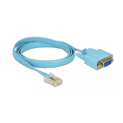 DELOCK DELOCK Καλώδιο Serial RS-232 DB9 female σε RJ45 male, 1m, μπλε