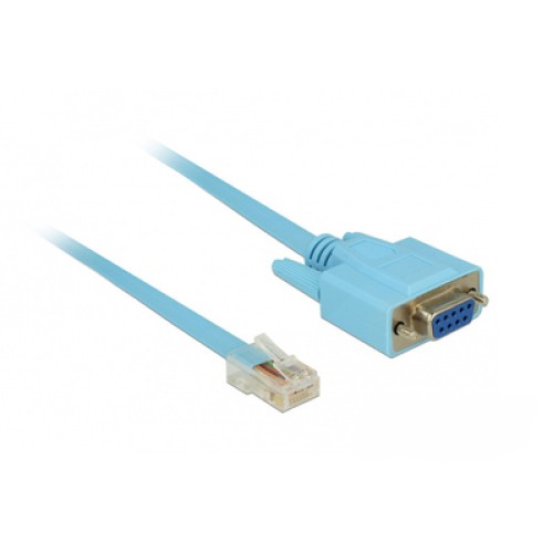 DELOCK DELOCK Καλώδιο Serial RS-232 DB9 female σε RJ45 male, 1m, μπλε