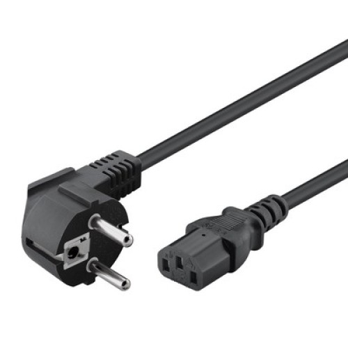 Powertech POWERTECH καλώδιο τροφοδοσίας PC CAB-P016, 3x 0.50mm², copper, 1.5m, μαύρο