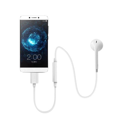 Powertech POWERTECH καλώδιο USB-C σε 3.5mm θηλυκό CAB-UC029, CM119B, λευκό