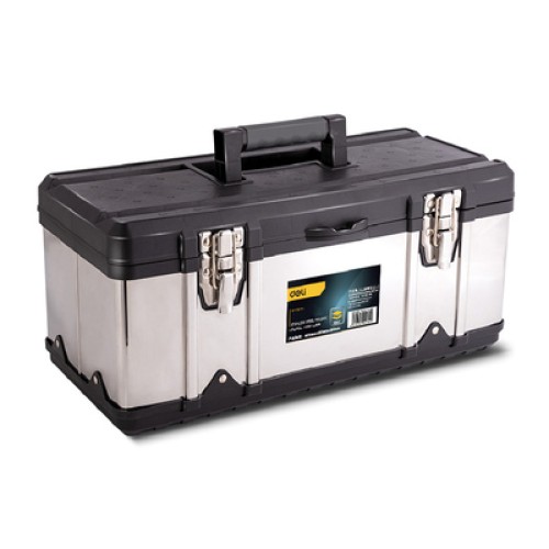 DELI DELI εργαλειοθήκη 35716, μεταλλικό κούμπωμα, 40x18x18cm, ασημί