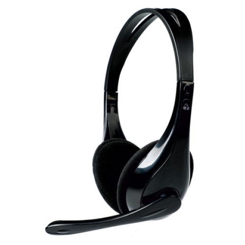 Powertech POWERTECH Headphones με μικρόφωνο PT-734 105dB, 40mm, 3.5mm, 1.8m, μαύρο