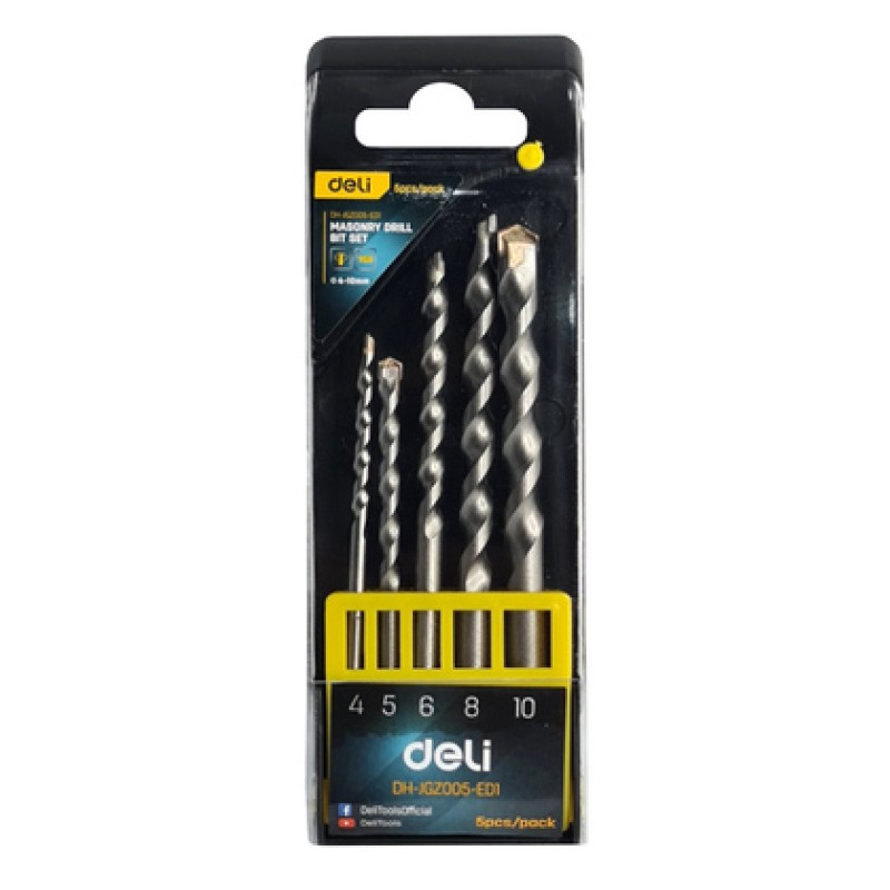 DELI DELI σετ τρυπάνια DH-JGZ005-ED1 για μπετόν, 4-10mm, 5τμχ