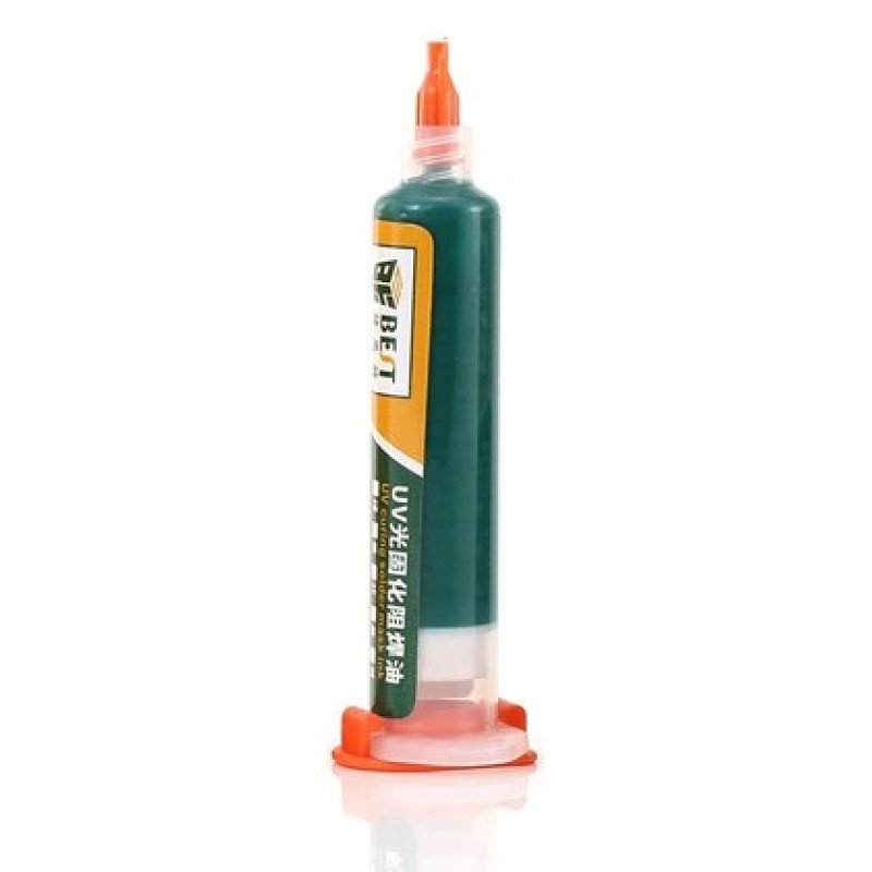 BEST BEST PCB Repairing UV Solder mask ink BST-UVH900, 10cc, πράσινο