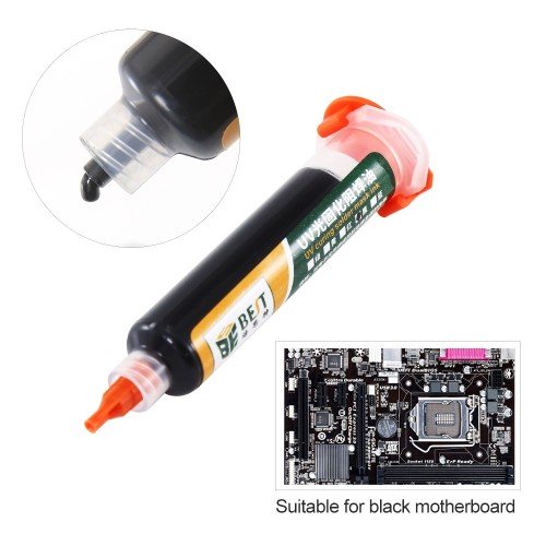 BEST BEST PCB Repairing UV Solder mask ink BST-UVH900, 10cc, μαύρο