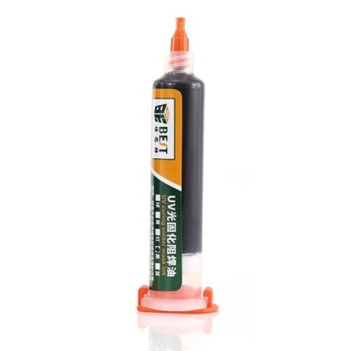 BEST BEST PCB Repairing UV Solder mask ink BST-UVH900, 10cc, μαύρο