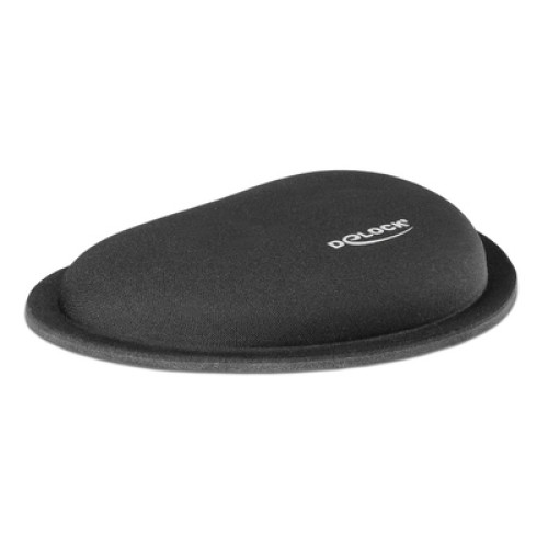 DELOCK DELOCK στήριγμα καρπού για ποντίκι 12602, 25x115x165mm, μαύρο