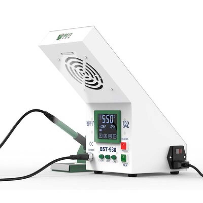BEST BEST Soldering Station BST-938 με σταθμό απορόφησης καπνού και LED φως