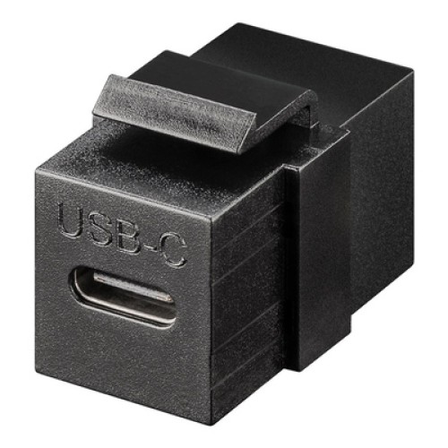 GOOBAY GOOBAY keystone module USB-C 3.2 Gen 2 61261, θηλυκό σε θηλυκό, μαύρο