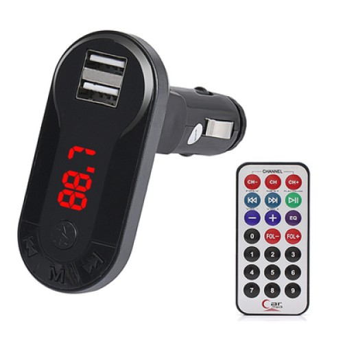 UNBRANDED Car FM Transmitter T26 με LCD οθόνη, USB, SD, μαύρο