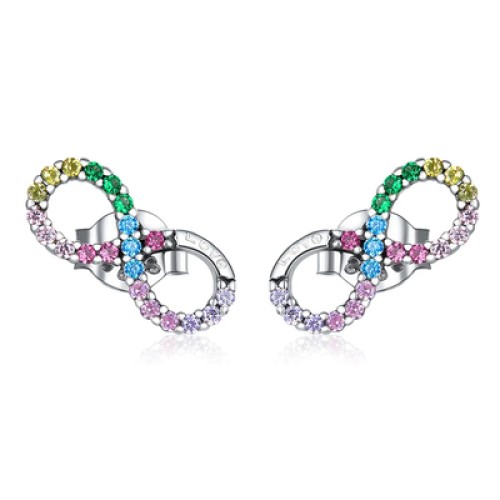 BAMOER BAMOER σκουλαρίκια καρφωτά SCE893, κυβική ζιρκόνια, ασήμι 925, ασημί