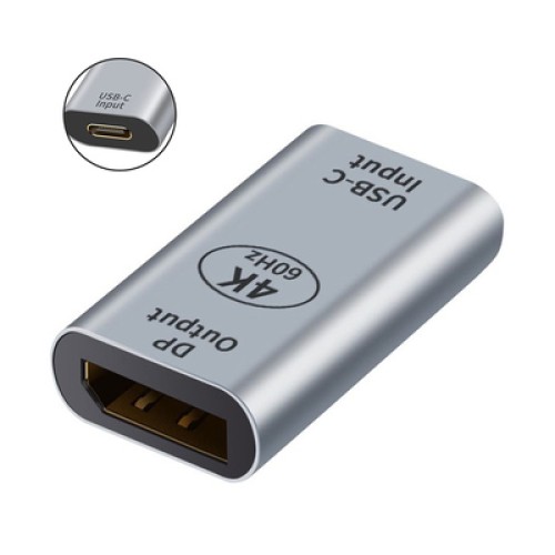 Powertech POWERTECH αντάπτορας USB-C σε DisplayPort PTH-097, 4K/60Hz, γκρι
