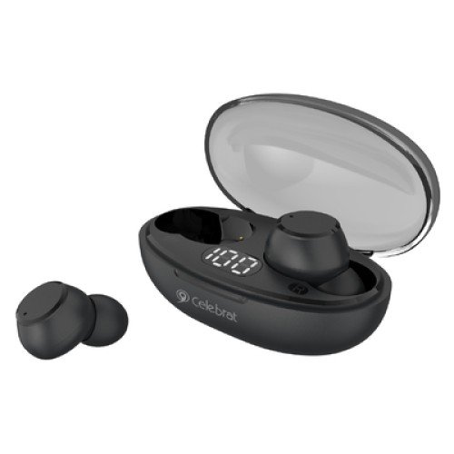 CELEBRAT CELEBRAT earphones με θήκη φόρτισης TWS-W32, True Wireless, Φ8mm, μαύρα