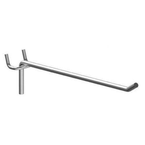 UNBRANDED Γάντζος μονός HOOK-10-5 για διάτρητο stand, μεταλλικός, 10cm, 5τμχ