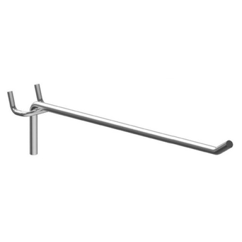 UNBRANDED Γάντζος μονός HOOK-15-5 για διάτρητο stand, μεταλλικός, 15cm, 5τμχ