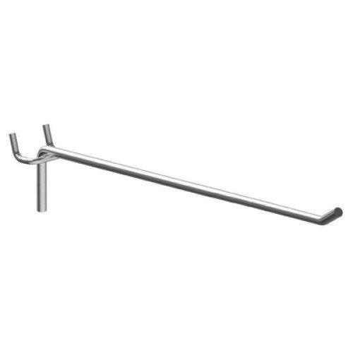UNBRANDED Γάντζος μονός HOOK-25-5 για διάτρητο stand, μεταλλικός, 25cm, 5τμχ