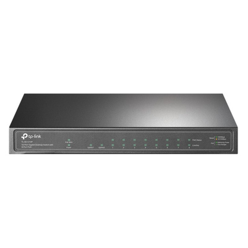 TP-Link TP-LINK desktop switch TL-SG1210P, 10-Port Gigabit, 8x PoE+, Ver. 3.0