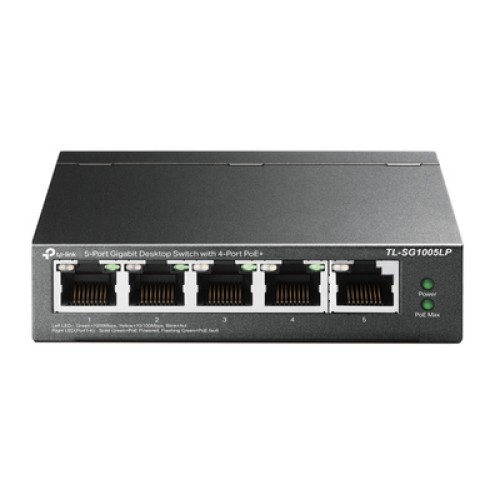 TP-Link TP-LINK desktop switch TL-SG1005LP, 5-Port Gigabit, 4x PoE+, Ver. 2.0