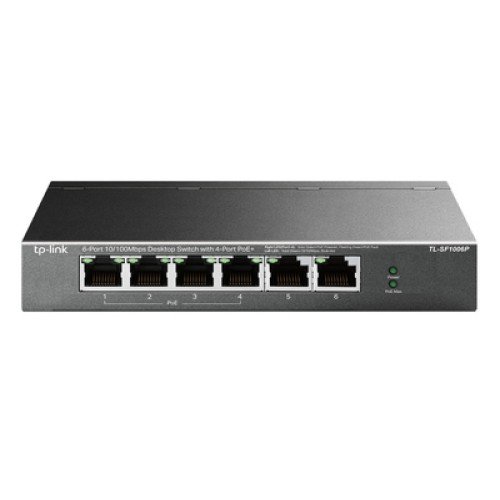 TP-Link TP-LINK desktop switch TL-SF1006P, 6-Port 10/100Mbps, 4x PoE+, Ver. 1.0