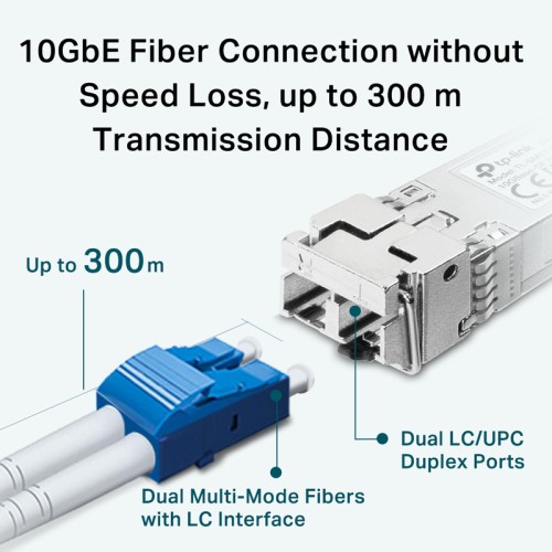 TP-Link TP-LINK 10GBase-SR SFP+ LC Transceiver TL-SM5110-SR, έως 300m, Ver. 1.0