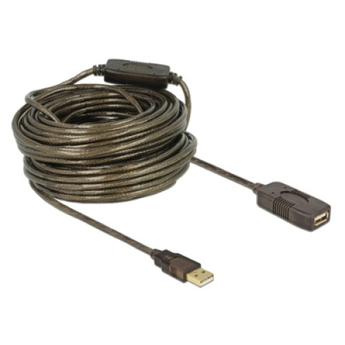 DELOCK DELOCK καλώδιο USB 2.0 αρσενικό σε θηλυκό 82690, active, 20m, μαύρο