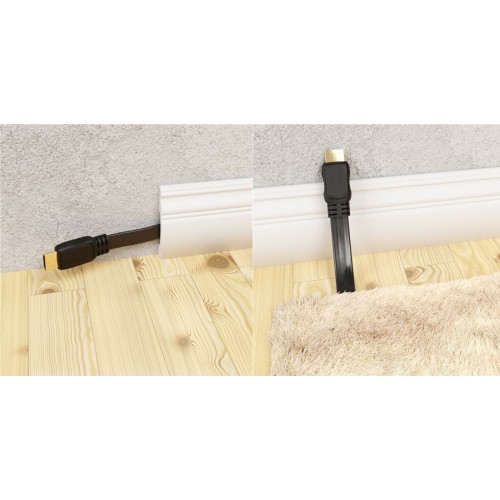 GOOBAY GOOBAY καλώδιο HDMI 2.0 61278, Ethernet flat 4K/60Hz 18 Gbps 1.5m, μαύρο