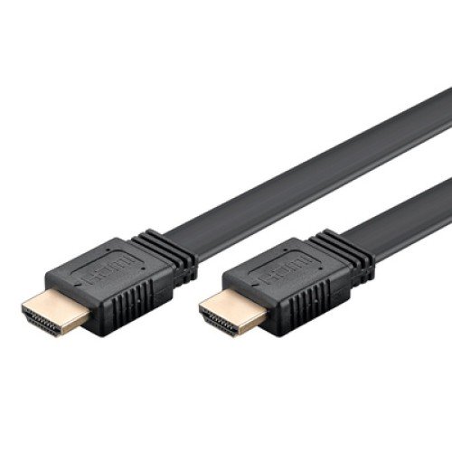 GOOBAY GOOBAY καλώδιο HDMI 2.0 61280, Ethernet flat, 4K/60Hz 18 Gbps, 3m, μαύρο