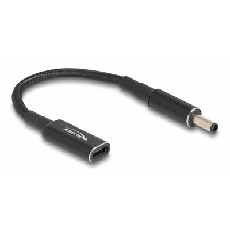DELOCK DELOCK καλώδιο τροφοδοσίας 60036, USB-C σε Dell 4.5x3.0mm, 15cm, μαύρο