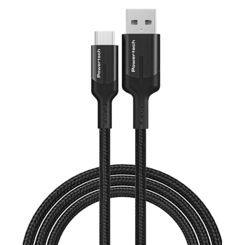 Powertech POWERTECH καλώδιο USB σε USB-C PTR-0134 PD 60W, 5Gbps, copper, 1m, μαύρο