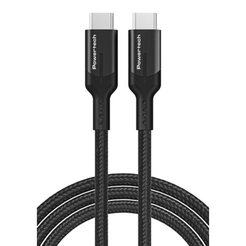 Powertech POWERTECH καλώδιο USB-C PTR-0136, PD 100W, 20Gbps, copper, 1m, μαύρο
