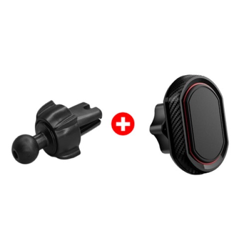 Powertech POWERTECH βάση smartphone για αεραγωγό αυτοκινήτου BNDL-0151, μαύρη