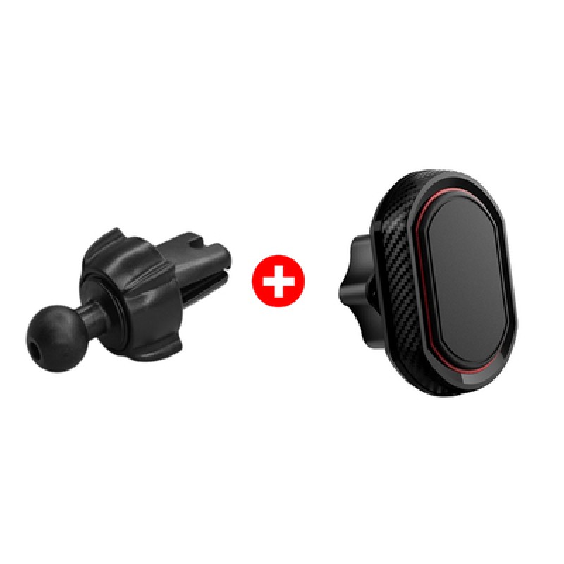 Powertech POWERTECH βάση smartphone για αεραγωγό αυτοκινήτου BNDL-0151, μαύρη