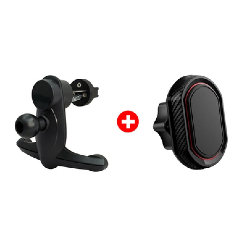 Powertech POWERTECH βάση smartphone για αεραγωγό αυτοκινήτου BNDL-0152, μαύρη