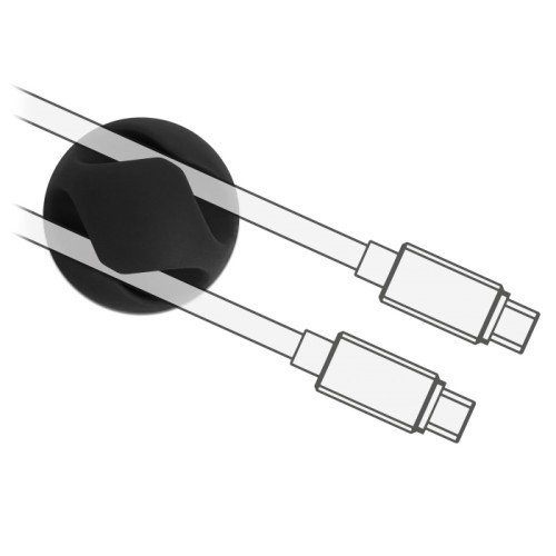 Powertech POWERTECH οργανωτές καλωδίων TIES-073, 2 θέσεις, Φ7mm, μαύρο, 10τμχ