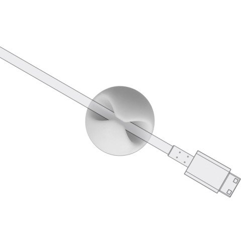 Powertech POWERTECH οργανωτές καλωδίων TIES-074, 1 θέση, Φ5mm, λευκό, 10τμχ