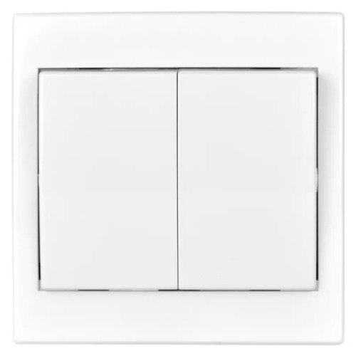 TESLA STROPKOV TESLA STROPKOV διακόπτης κομμυτατέρ Praktik A0264, διπλός, λευκός