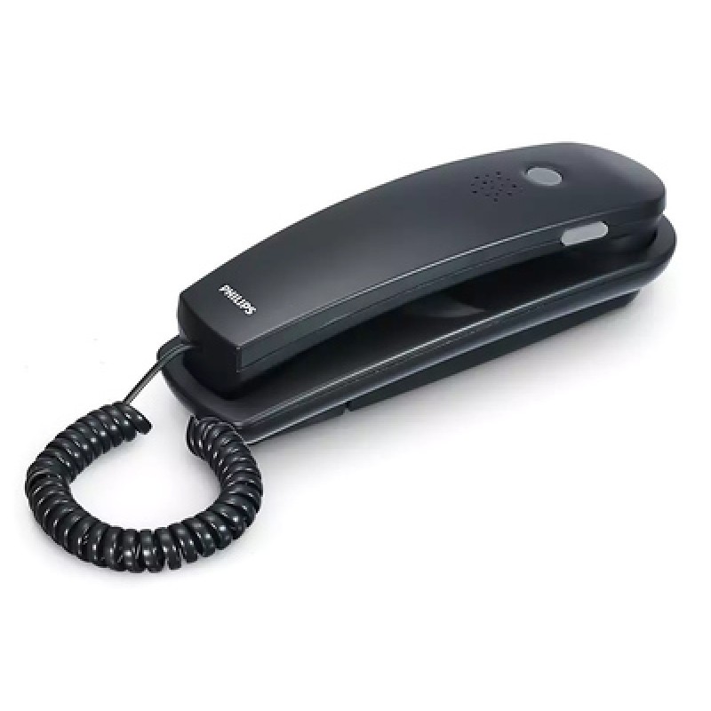 Philips PHILIPS ενσύρματο τηλέφωνο TD2801B/00, επιτραπέζιο ή επιτοίχιο, μαύρο